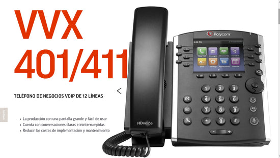 #telefono-IP vvx401/411 #Poly #telmex #voip #Pedestal_mx #comunicaciones-unificadas #12lineas #sip #NoiseCancelling